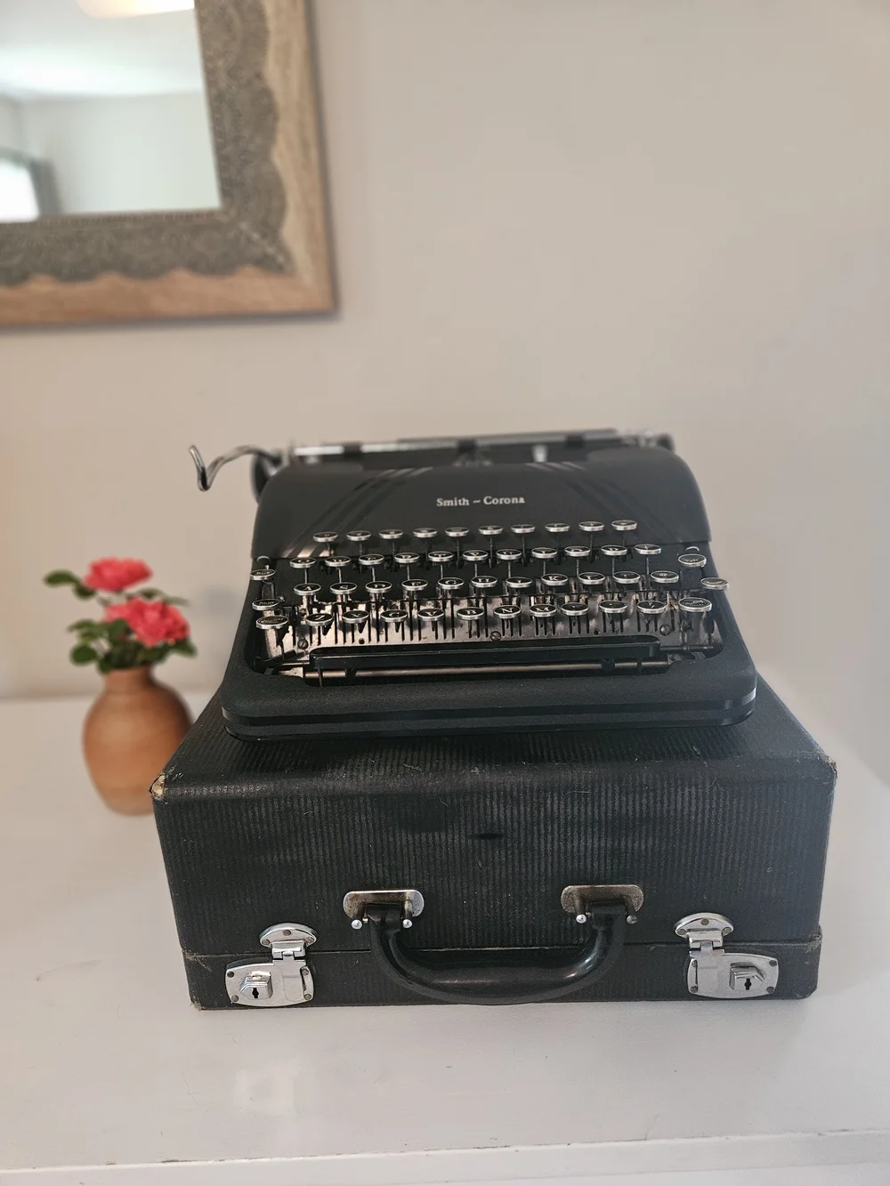 【ビンテージ】大型 米国 アンティーク SMITH-CORONA タイプライター 1940s アンティーク タイプライター Typewiters スミス コロナ