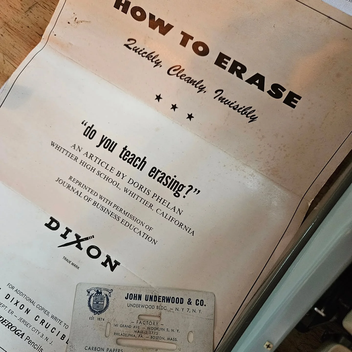 Some people got pretty serious about erasing. 

They may have trouble writing on computers now;) 

#classictypewriter