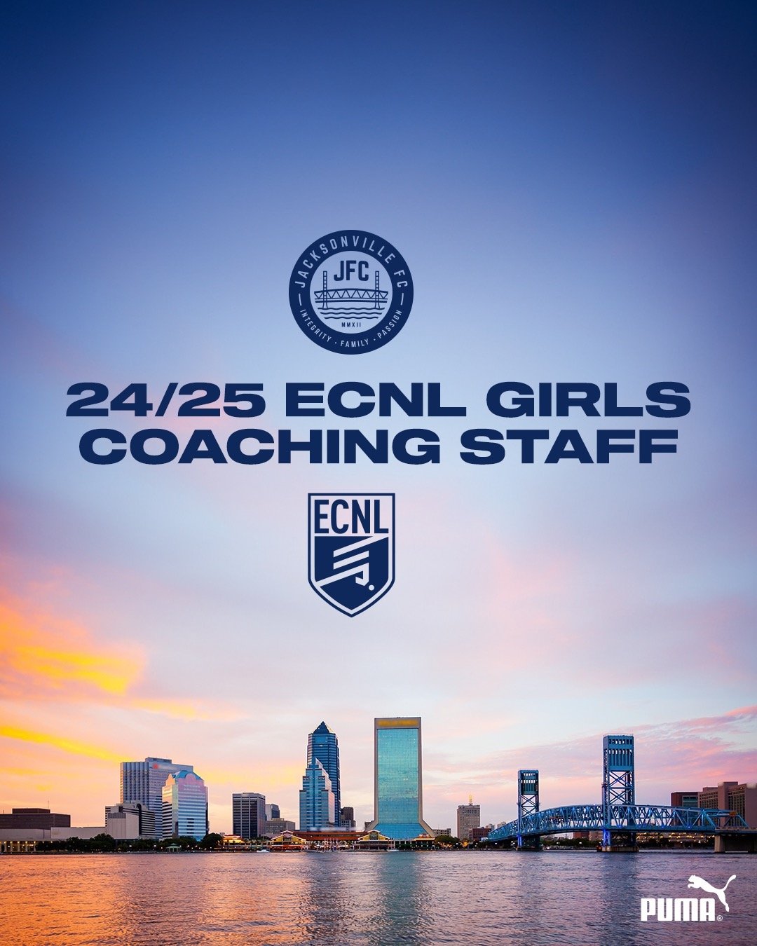 Introducing our 2024/2025 coaching staff for Jacksonville FC's ECNL Girls program. Ready to elevate players to new heights!

#PlayerDriven #904JFC