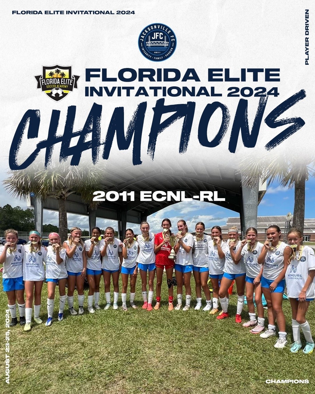 And another one....congratulations to our 2011 ECNL-RL Girls on their successful weekend at the 2024 FESA Invitational. Keep up the great work and good luck this season.

We also want to highlight and recognize our 2008 ECNL-RL Girls team who made it