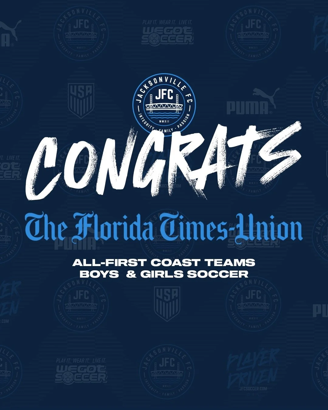 CONGRATS to all of our Jacksonville FC players recognized on the The Florida Times-Union All-First Coast Teams.

From First Team to Honorable Mentions, this is a strong reflection of the work being put in every day across our club. Players stepping u