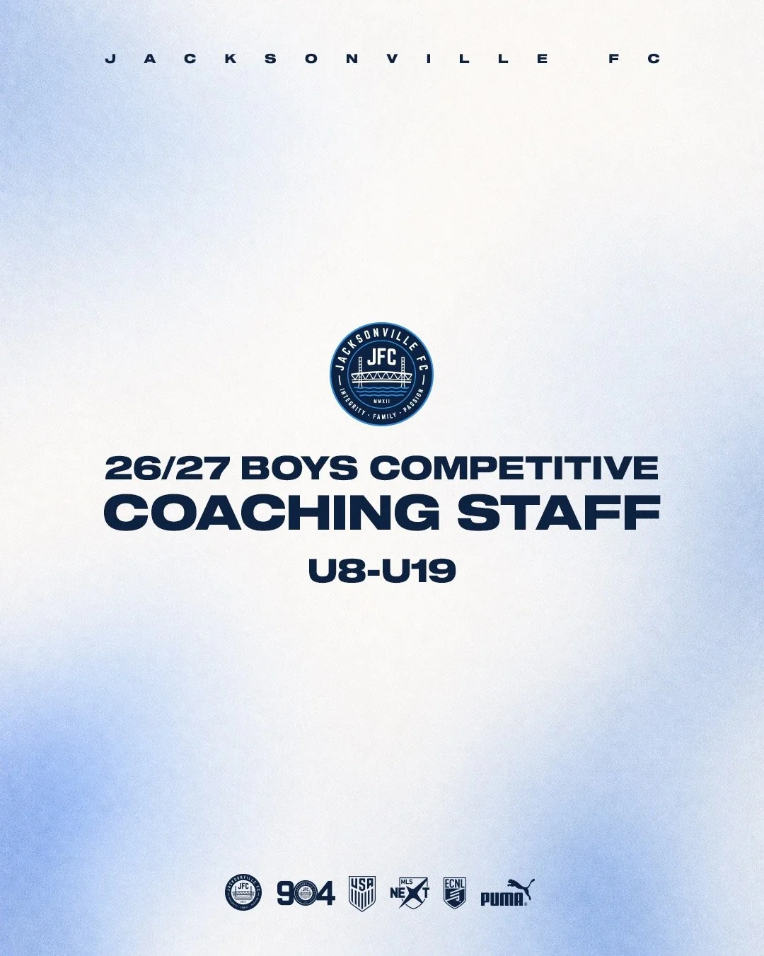 The foundation of everything we do.

Our 26/27 Boys Competitive Coaching Staff is set. From our Boys Youth Academy U8&ndash;U12 to our U13&ndash;U19 Elite and Storm teams, this group is focused on teaching, challenging, and supporting players every s