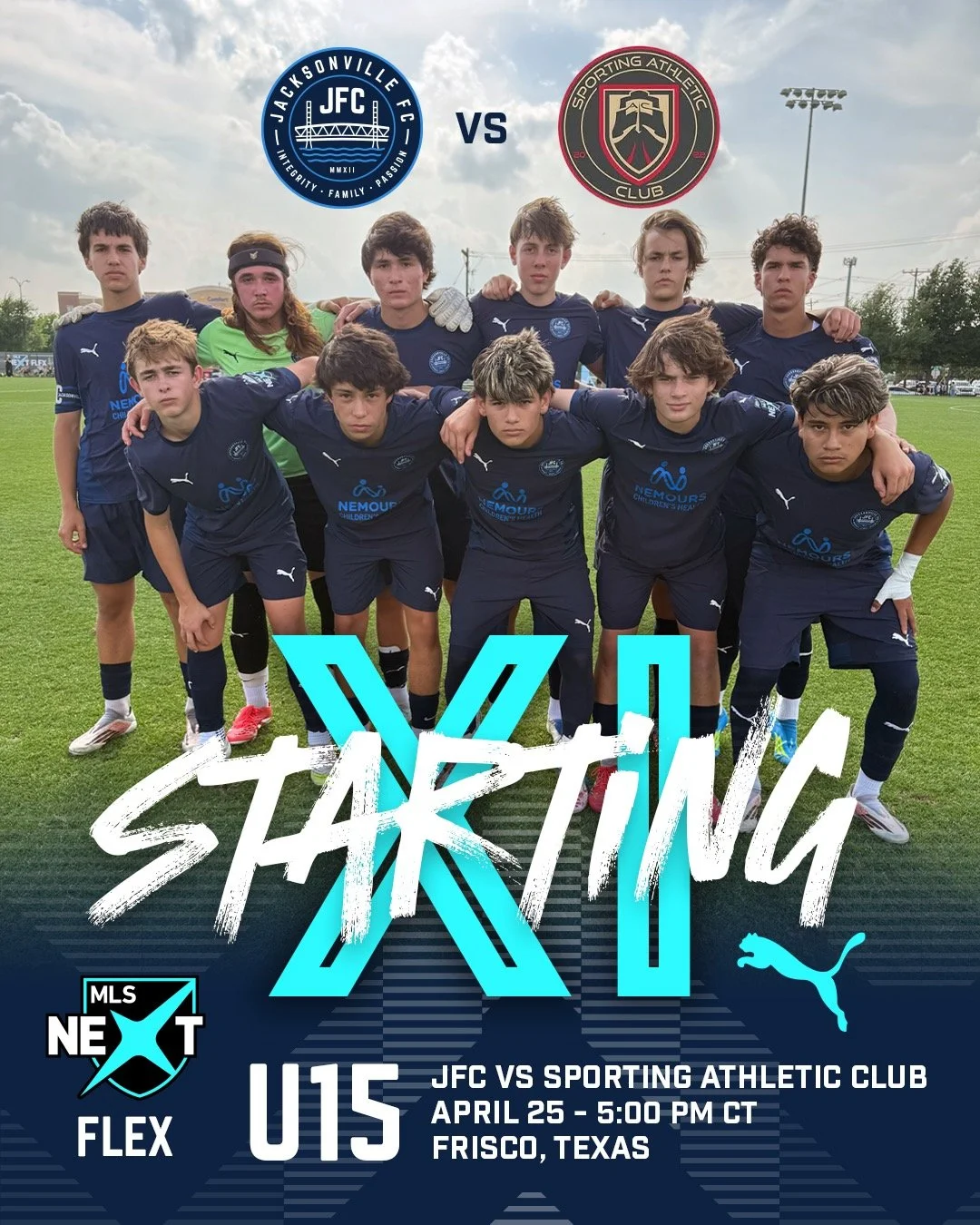 First game in the books this past weekend at MLS NEXT Flex.

Good luck to our JFC Boys U15 MLS NEXT Homegrown team as they take the field in Texas again tonight.

It's another opportunity to compete, represent the 904, and continue growing together. 