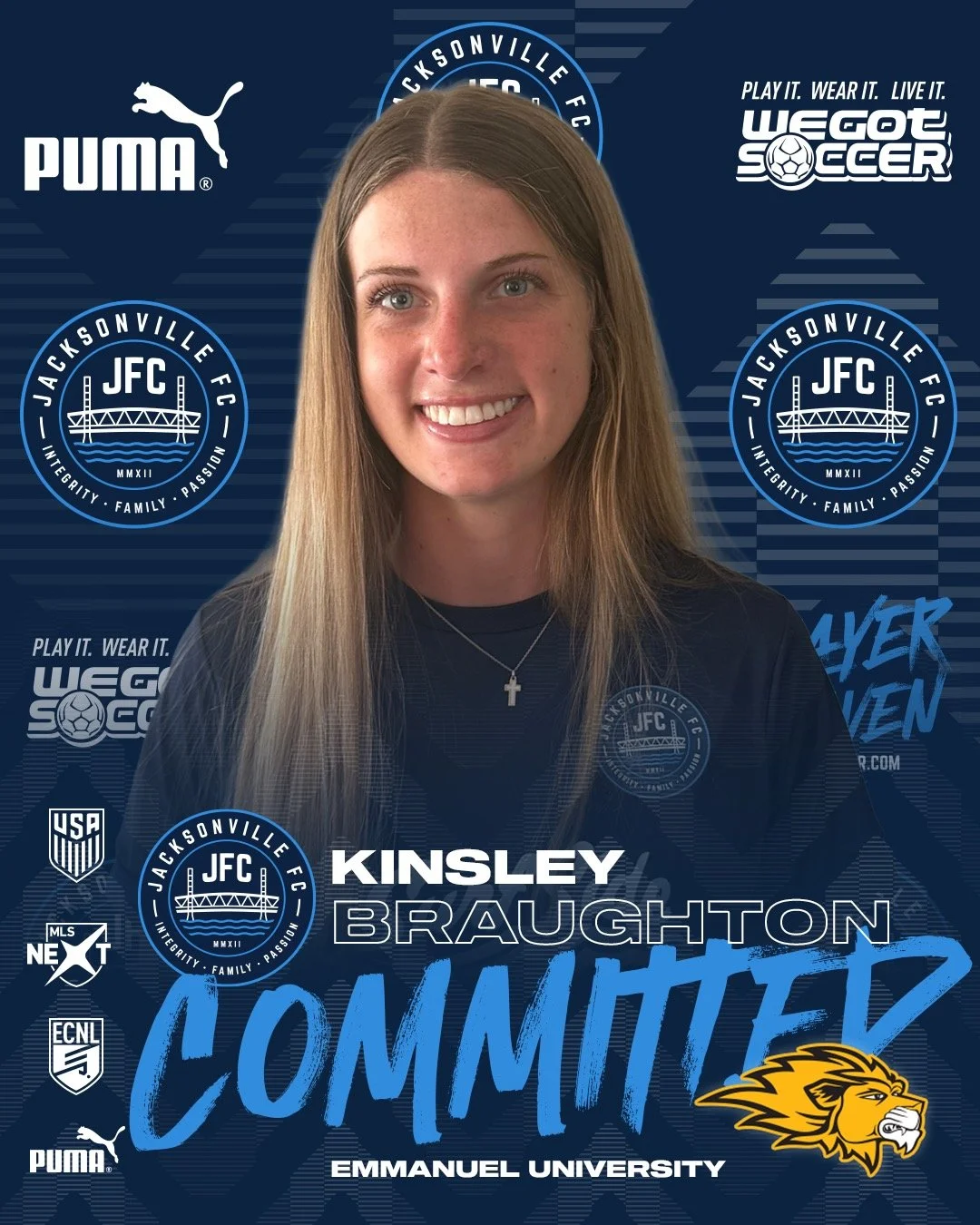 Congrats to Kinsley Braughton on her commitment to Emmanuel University.

A consistent presence, a great teammate, and someone who has represented JFC the right way throughout her journey. Excited to see what&rsquo;s next at the college level.

We are