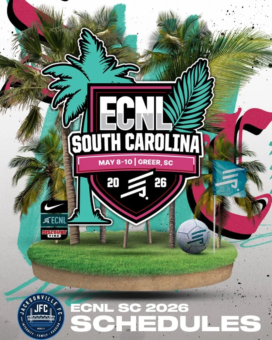 Wishing our JFC U12, U13, and U14 ECNL teams continued success this weekend at the ECNL South Carolina Showcase in Greer, SC.

This event provides a great opportunity for our players to compete against strong opposition from across the region, challe