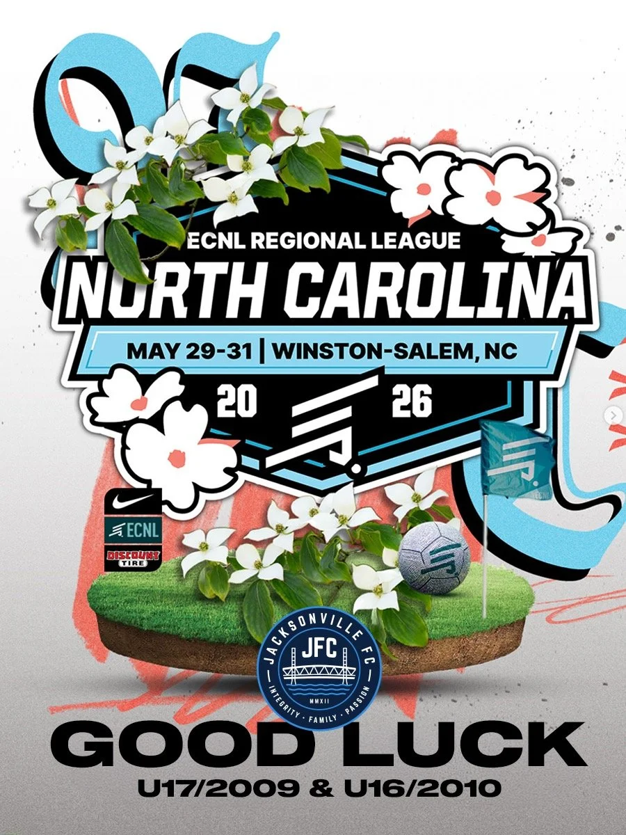 The schedule is set for our U17 and U16 ECNL-RL Girls at the ECNL-RL North Carolina Showcase this weekend in Winston-Salem.

Three games. Three opportunities to compete against top opposition and continue representing Jacksonville FC at a high level.