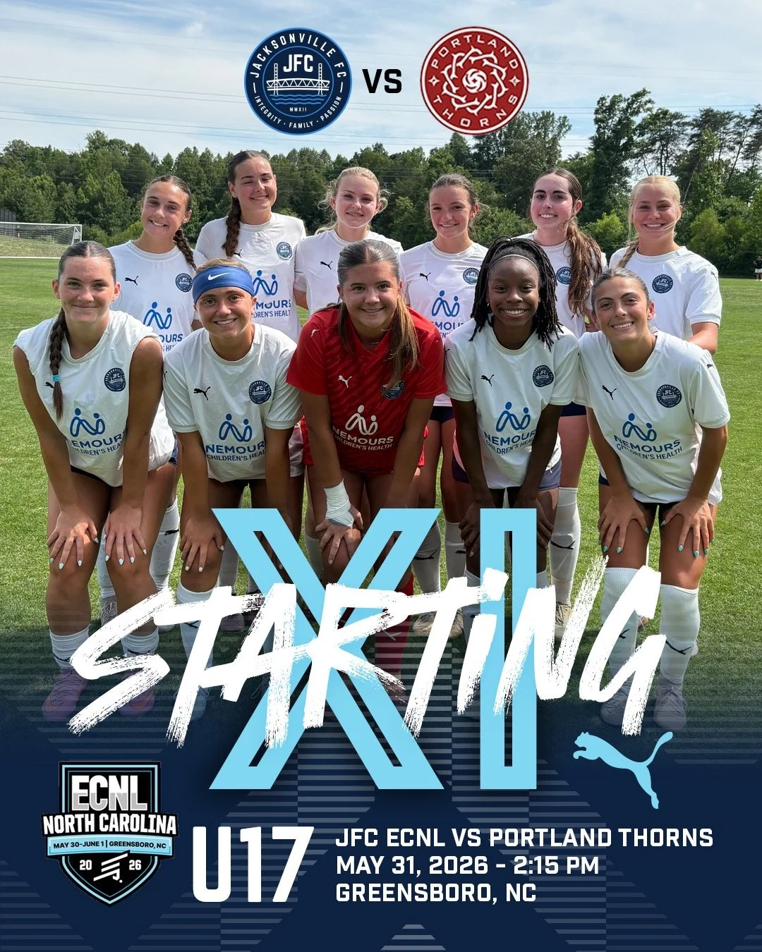 Day 2 complete in North Carolina.

Another full day of competition, team moments, and memories in the books for our U15, U16, and U17 ECNL girls.

One more day remains before the trip comes to a close. Enjoy the experience, stay together, and make th