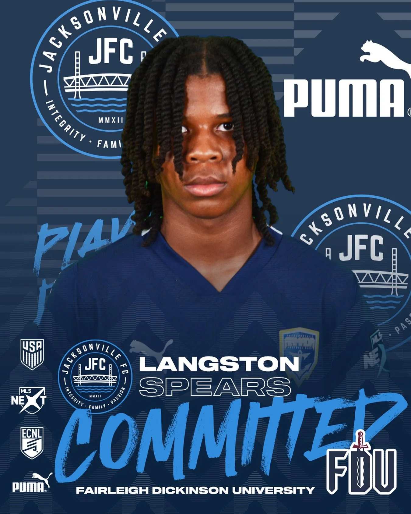 The next chapter starts now. Langston Spears has officially committed to continue his academic and soccer career at Fairleigh Dickinson University.

Langston&rsquo;s dedication, determination, and passion for the game have helped earn this opportunit