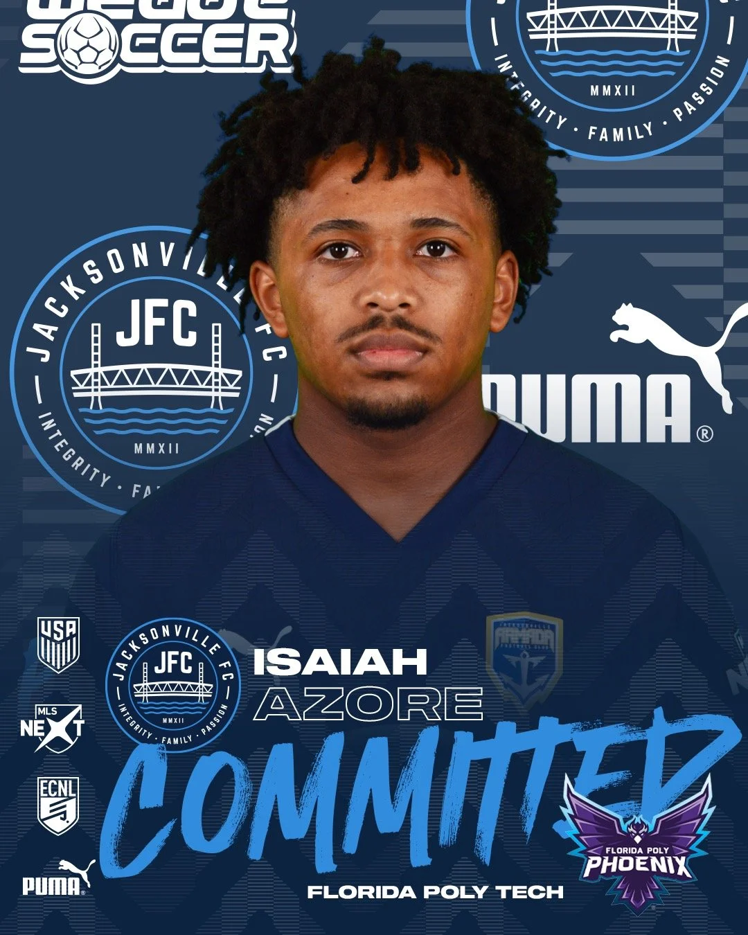 Some players make an impact with their play. Others make an impact with their presence.

Throughout his time at Jacksonville FC, Isaiah Azore has been a competitor, a teammate, and someone who has consistently represented the club with pride. Today, 