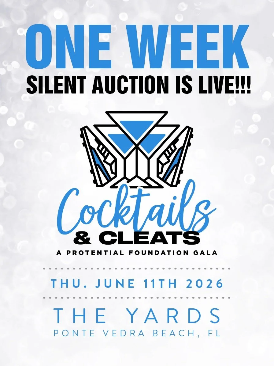 One Week Away.

The Cocktails &amp; Cleats Gala is just one week from today, and the Silent Auction is officially LIVE.

Bid on incredible experiences, sports memorabilia, exclusive gift baskets, a private boat charter, VIP game-day packages, and muc