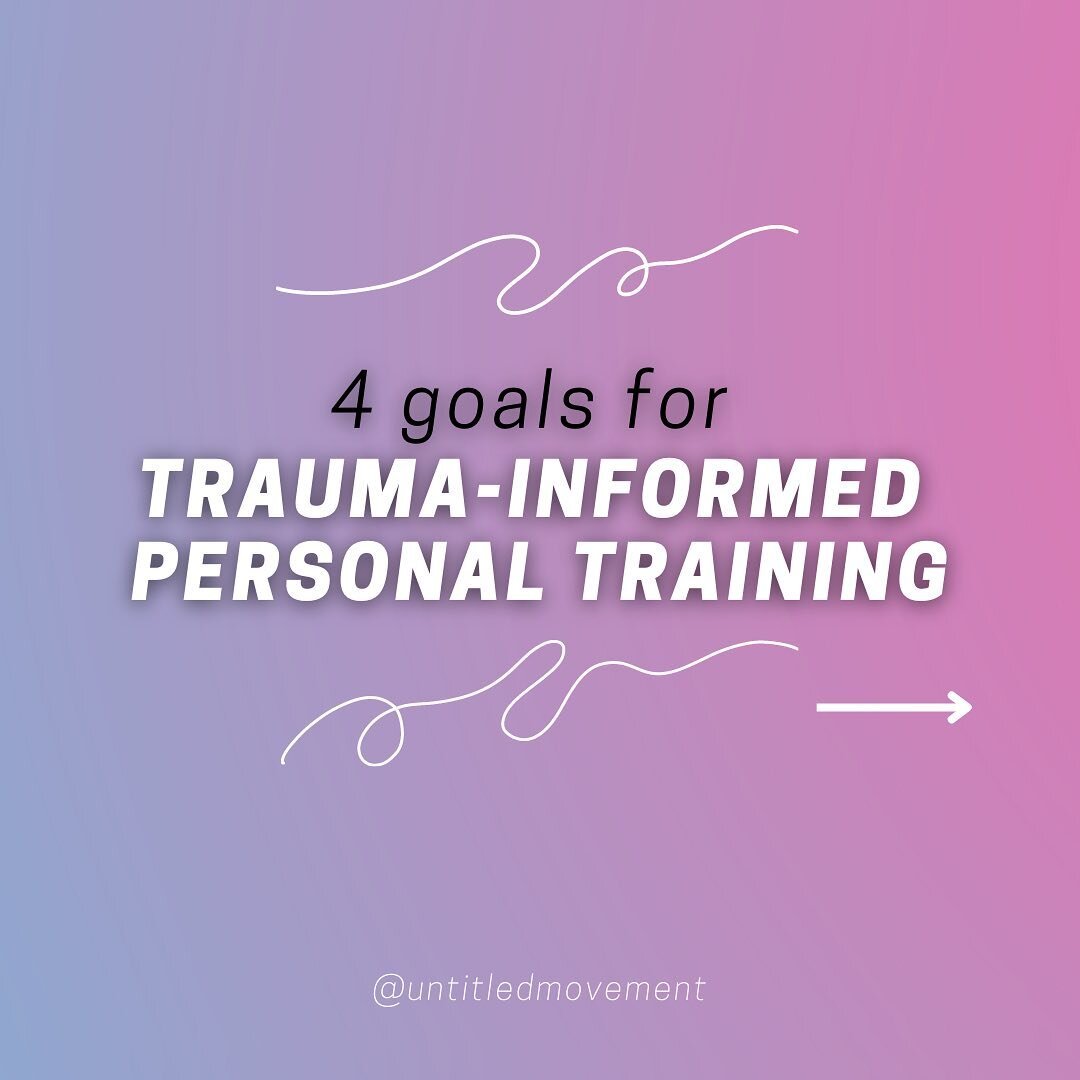 Trauma-informed personal training can be valuable for any individual wanting to feel safe and supported in their movement practice. ⁣
⁣
For too long the fitness industry has been filled with spaces that are either not inclusive or contribute to unhea