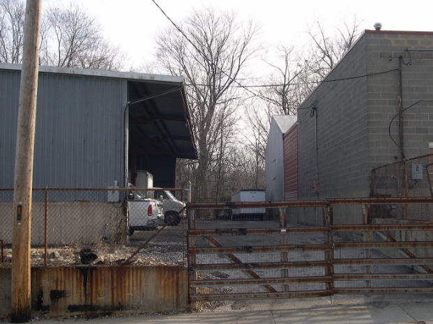 (The three buildings that were to be united with new construction. This would become the front door and walkway.)