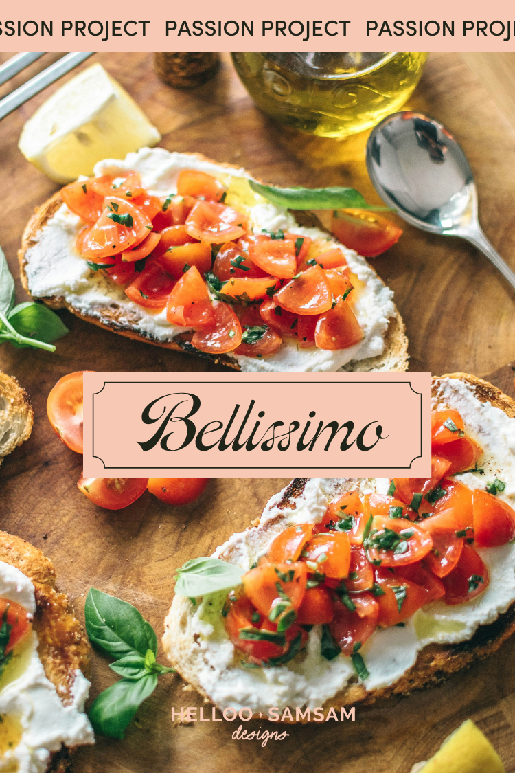 Bellissimo sociale modern italian restaurant branding design