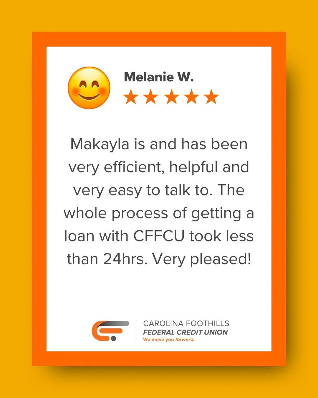 Member service that's courteous and efficient! 🧡 That's how #WeMoveYouForward