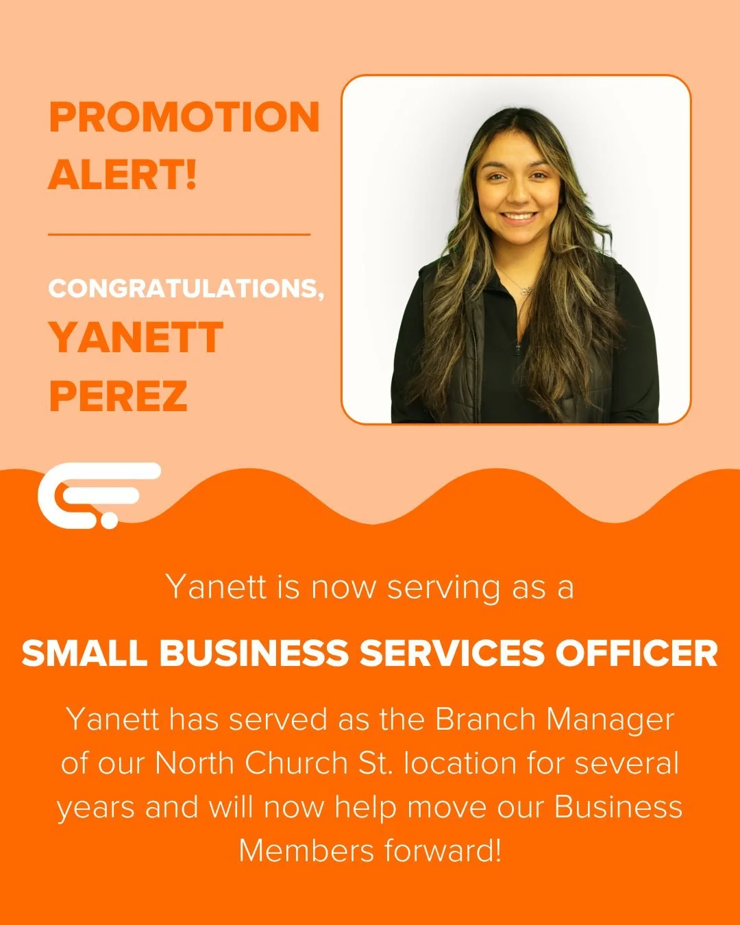 Yanett is already applying her in-branch member service experience to small business outreach! We're proud of Yanett for taking this opportunity and pursuing a new challenge. 💪
🧡🧡🧡

#WeMoveYouForward #UpstateSC #SmallBusiness #BusinessFinancing
