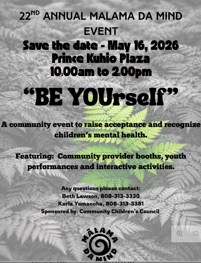 22nd Annual Mālama Da Mind Event