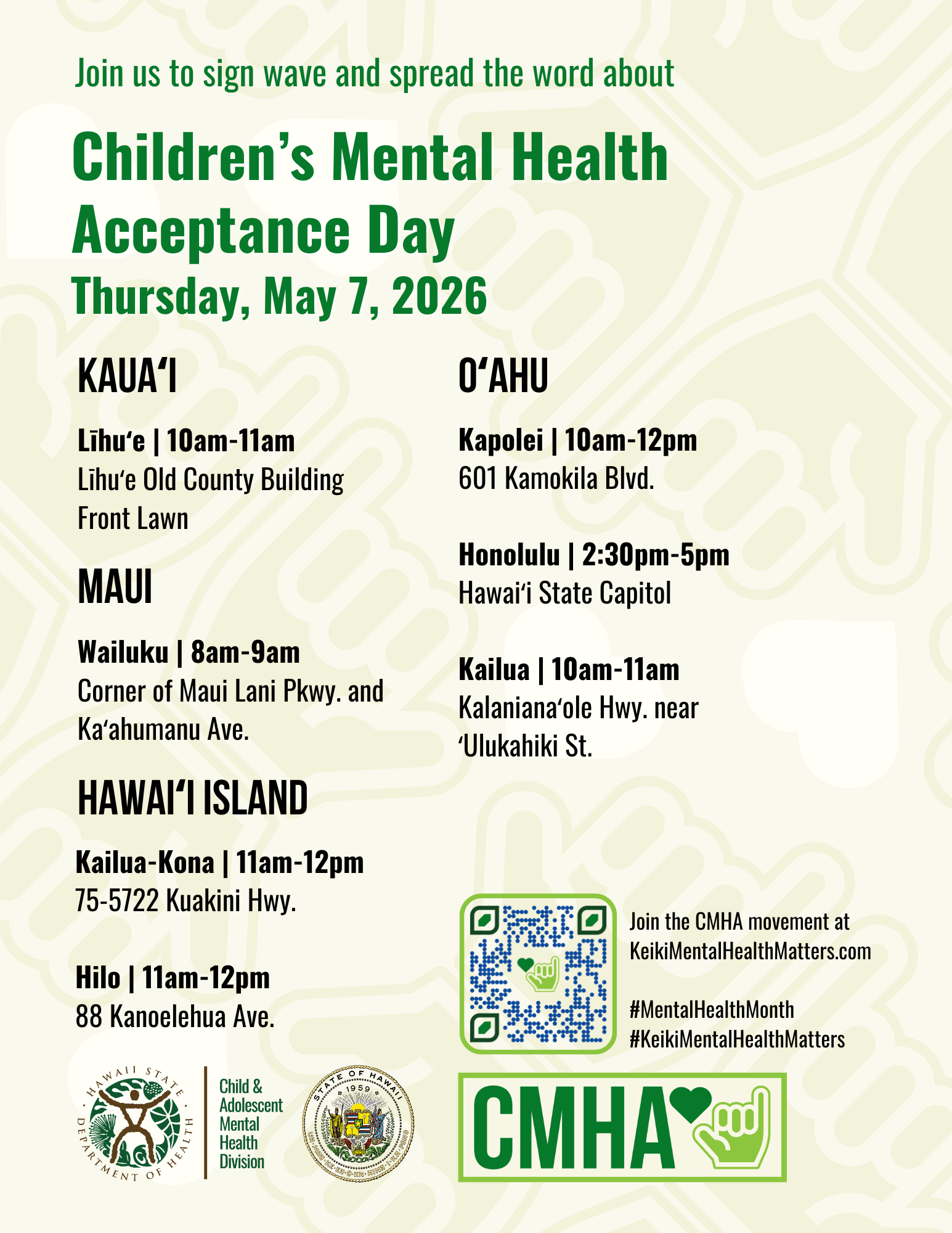 CMHA Day Sign Waving