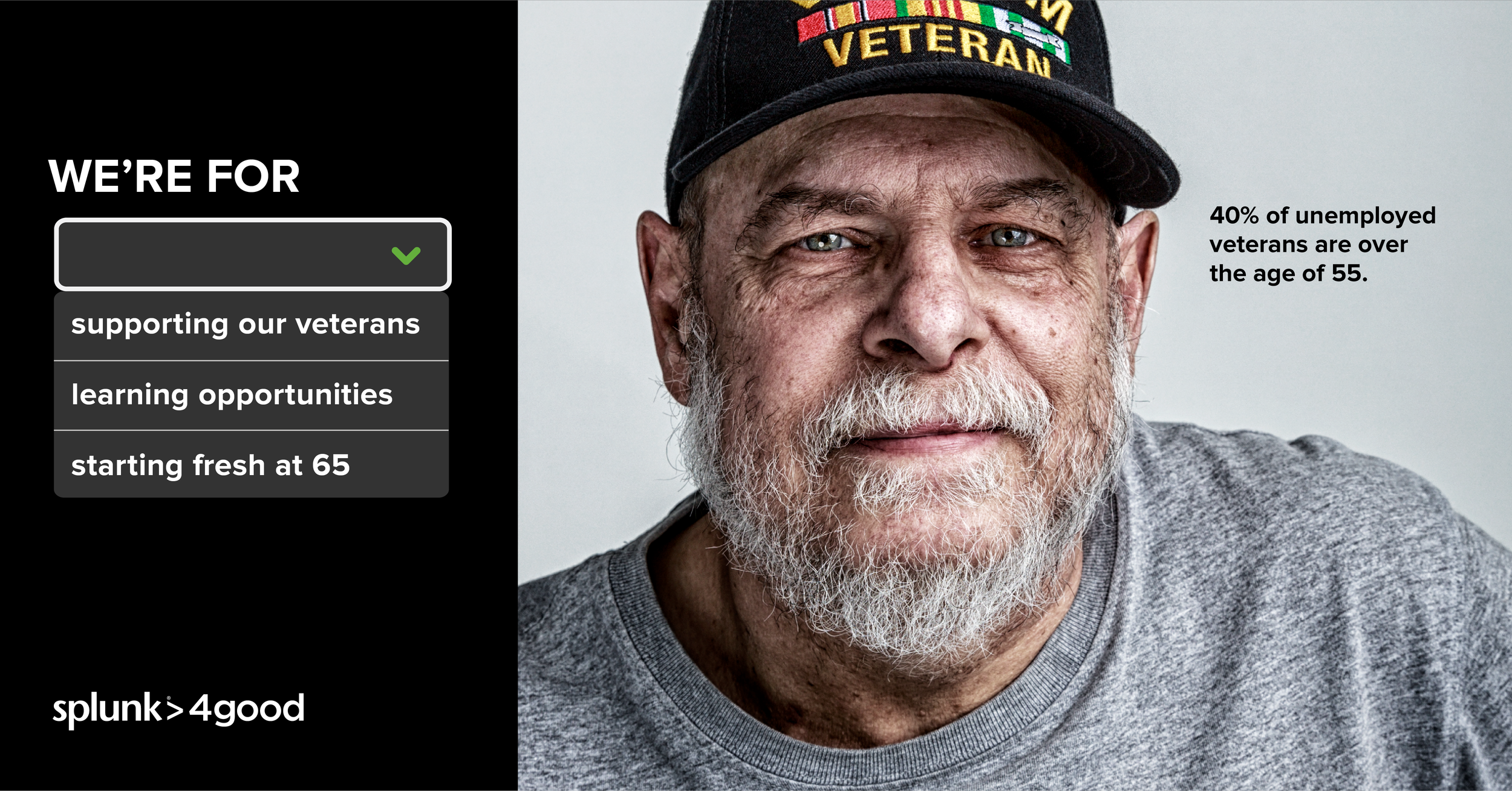 Social activations include a statistic about the impacted community to drive traffic to the associated splash page.