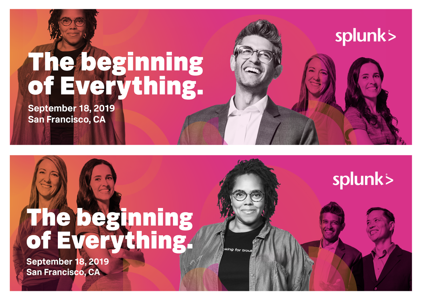 As part of the rebrand, we needed to create a robust portrait library utilizing models. Keeping Splunk values and international markets in mind, I sourced and casted models for five all-day photoshoots with the incredible Eric Millette and his talen…