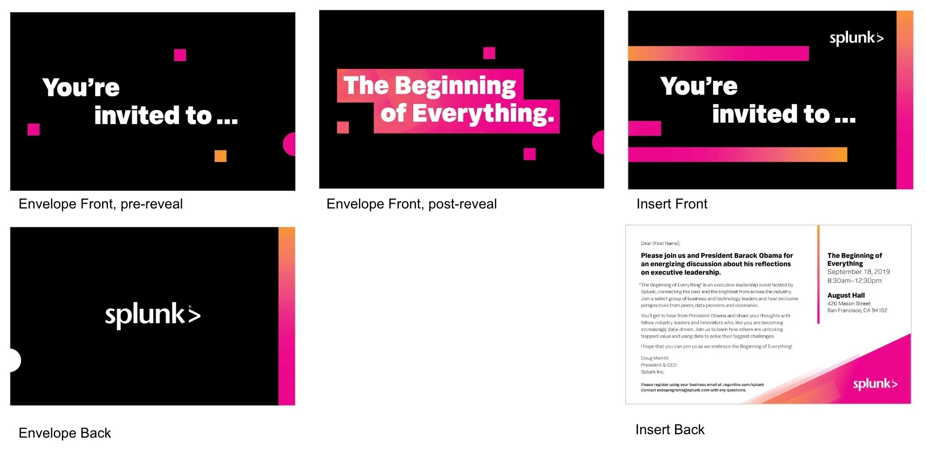 I was really pleased with how the final invite turned out - I wanted something bold and interactive that showcased a “reveal” effect.