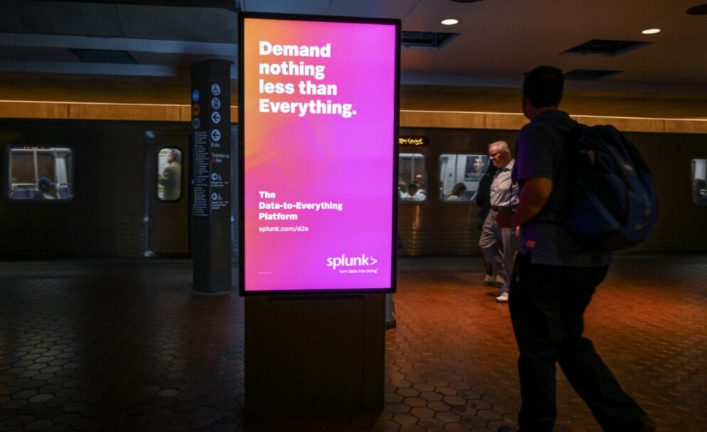 Digital activation at Olgivie Station in Chicago.