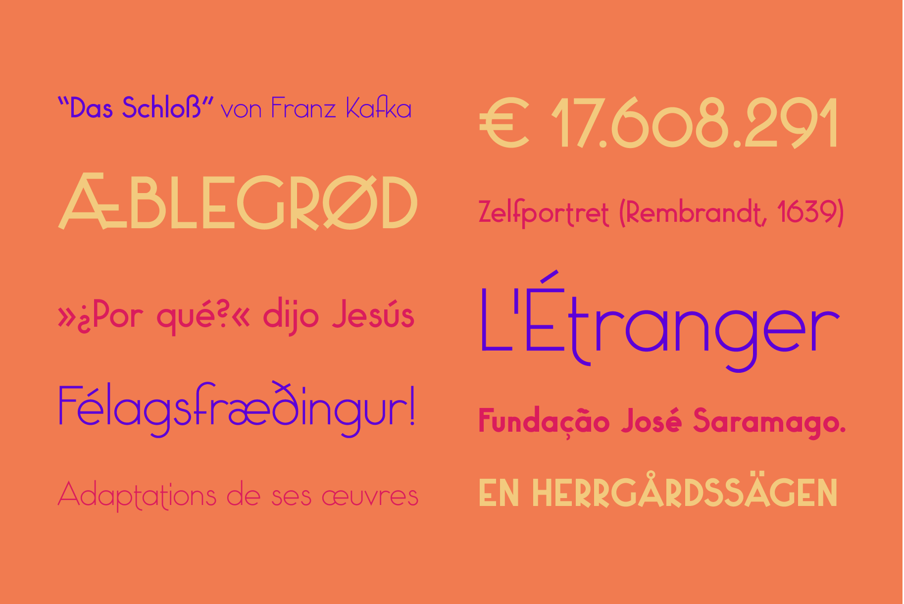 I included a large number of ligatures and alternates so the typeface could be used to create a huge variety of logotypes.