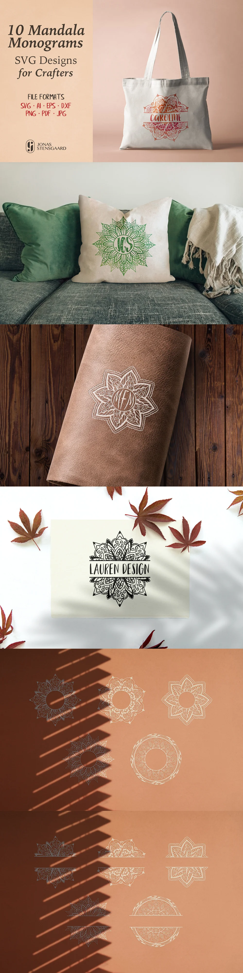 Download Ten Mandala Monogram Svg Files For Crafters Jonas Stensgaard A Passionate Graphic Designer Yellowimages Mockups