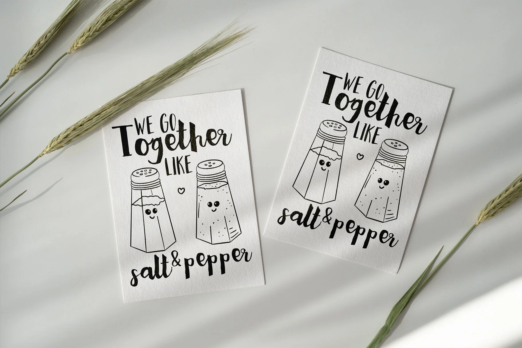 We Go Together Like Salt and Pepper SVG Craft File — Jonas Stensgaard A passionate graphic