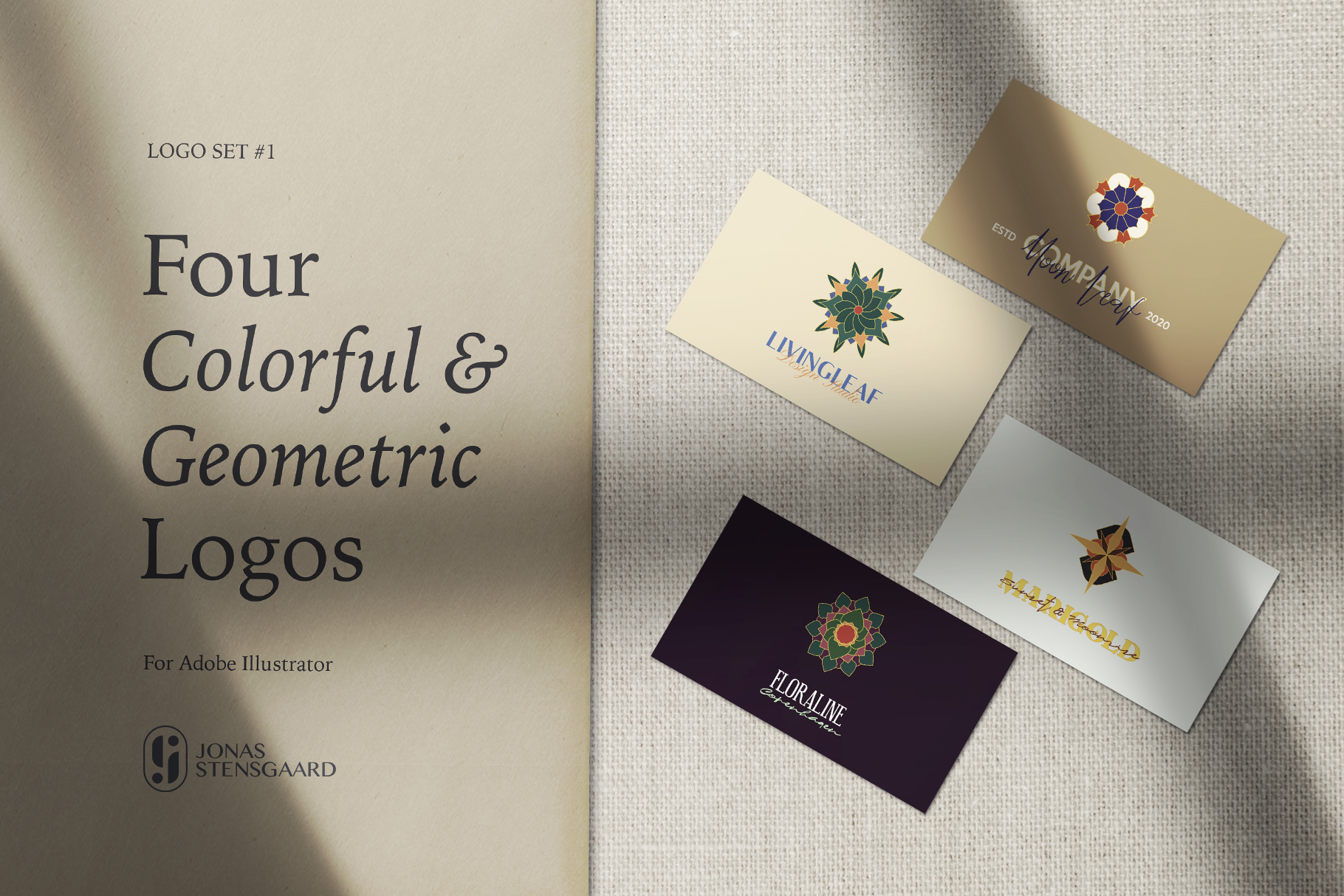 Four Colorful &amp; Geometric Logos