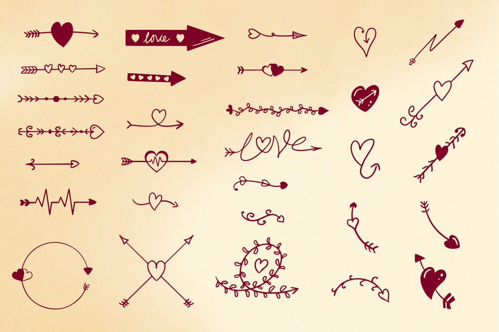 Download 30 Hand Drawn Heart Arrow Svg Files Jonas Stensgaard A Passionate Graphic Designer