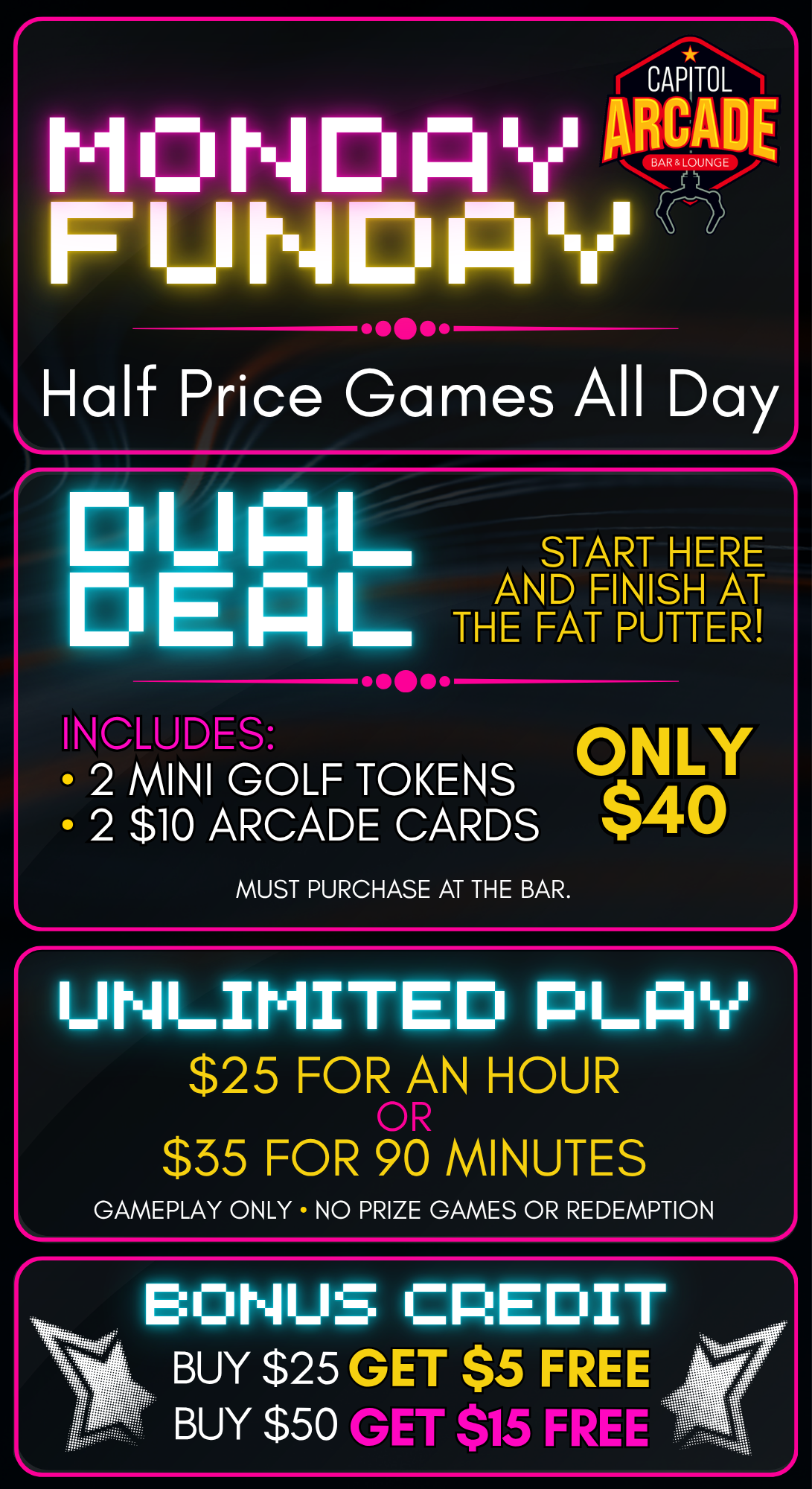Capitol Arcade Omaha — Let's Go Putt!