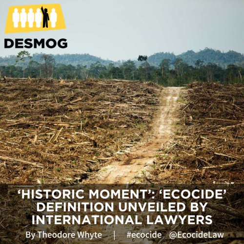      

 
   If adopted, the draft law would mean individuals could be prosecuted in the International Criminal Court for causing ‘widespread or long-term damage to the environment’.  by Theodore Whyte for   Desmog  , 23/06/2021 
 



















