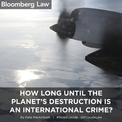      

 
   The latest IPCC report provides a chilling read on the health of the planet, says Kate Mackintosh. She explains why the crime of “ecocide” should become the fifth crime to be prosecuted at the International Criminal Court, alongside genoc