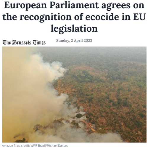      

 
   Members of the political groups in the European Parliament welcomed on Wednesday the decision to start interinstitutional negotiations on the revision of the EU directive on environmental crimes with a mandate to include ecocide in the ne