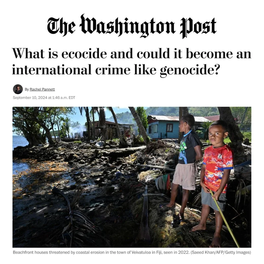 What is ecocide and could it become an international crime like genocide?