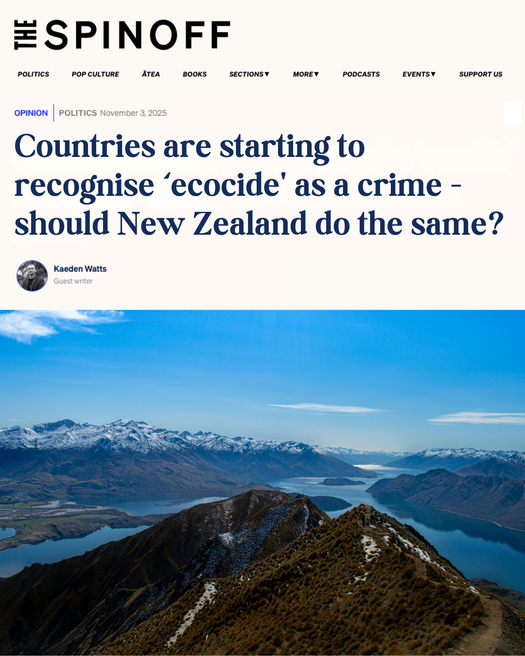 Countries are starting to recognise ‘ecocide' as a crime - should New Zealand do the same?