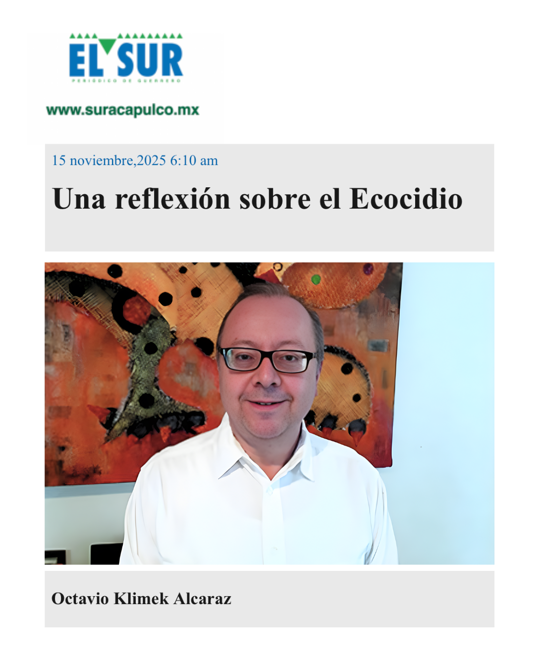 A reflection on Ecocide