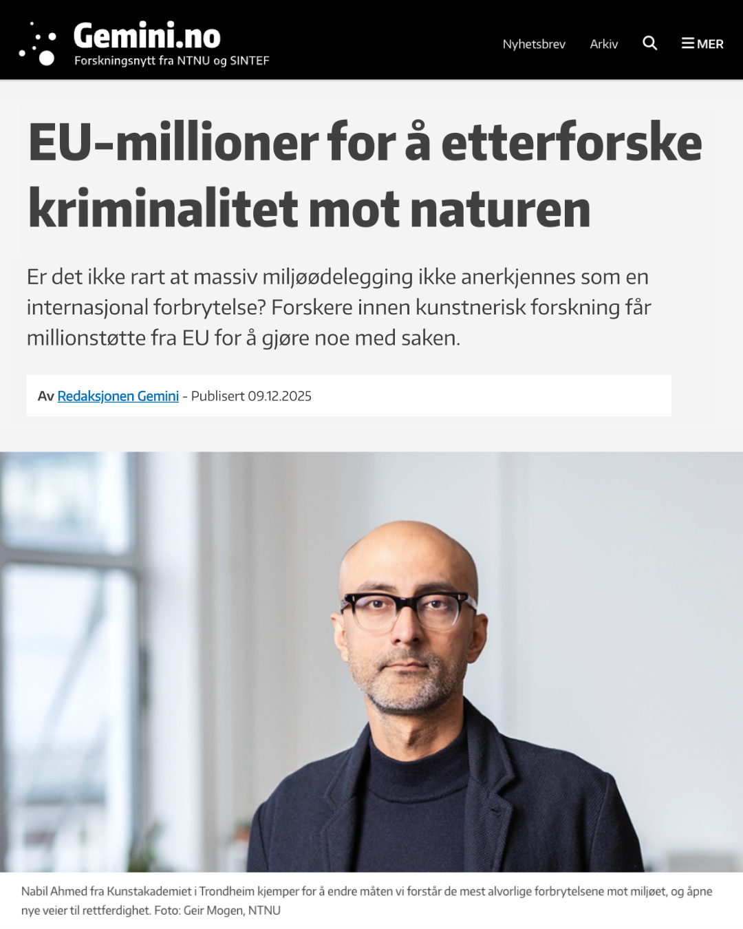 EU millions to investigate crime against nature