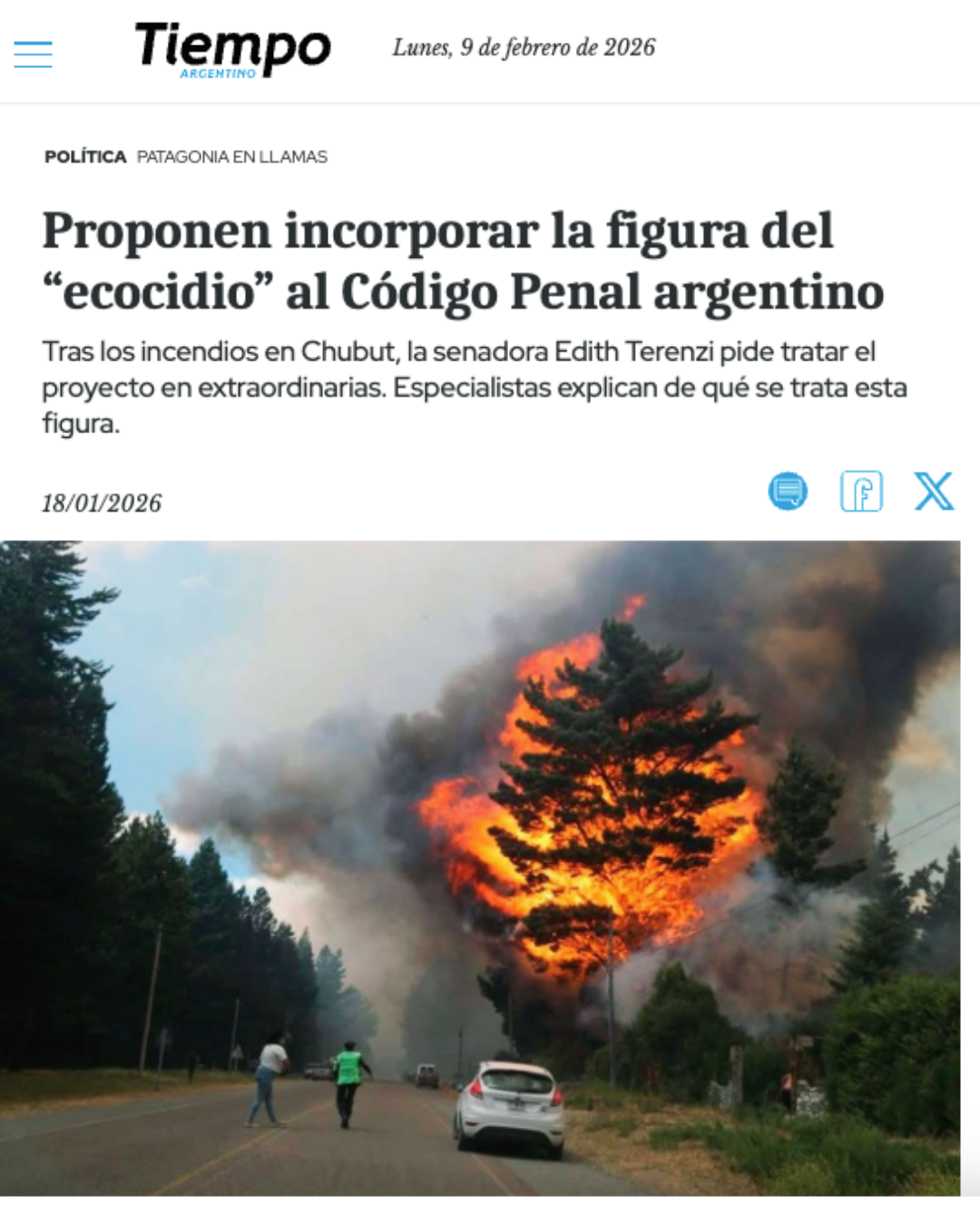 Proponen incorporar la figura del “ecocidio” al Código Penal argentino