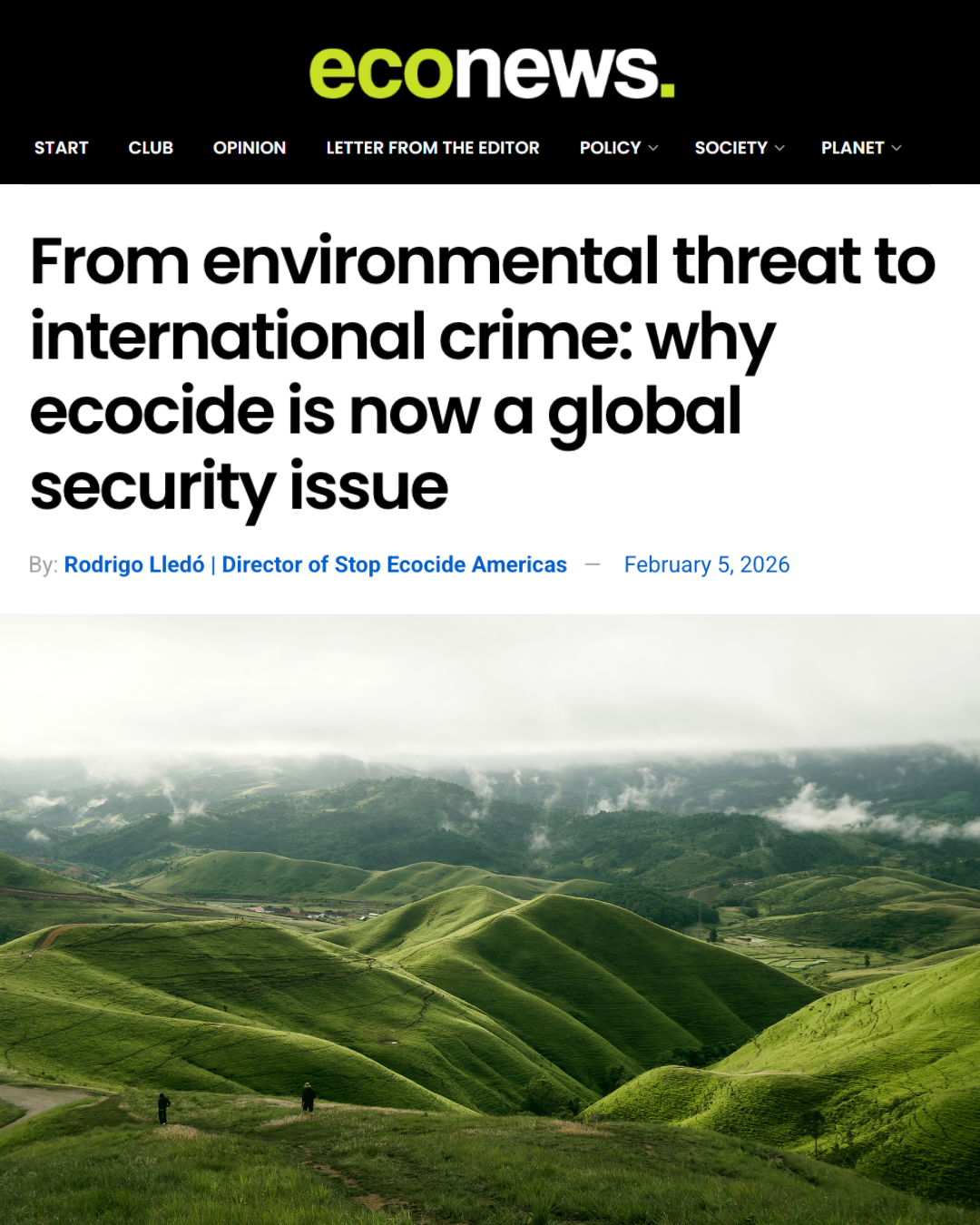 From an environmental threat to an international crime: why ecocide is now a global security issue