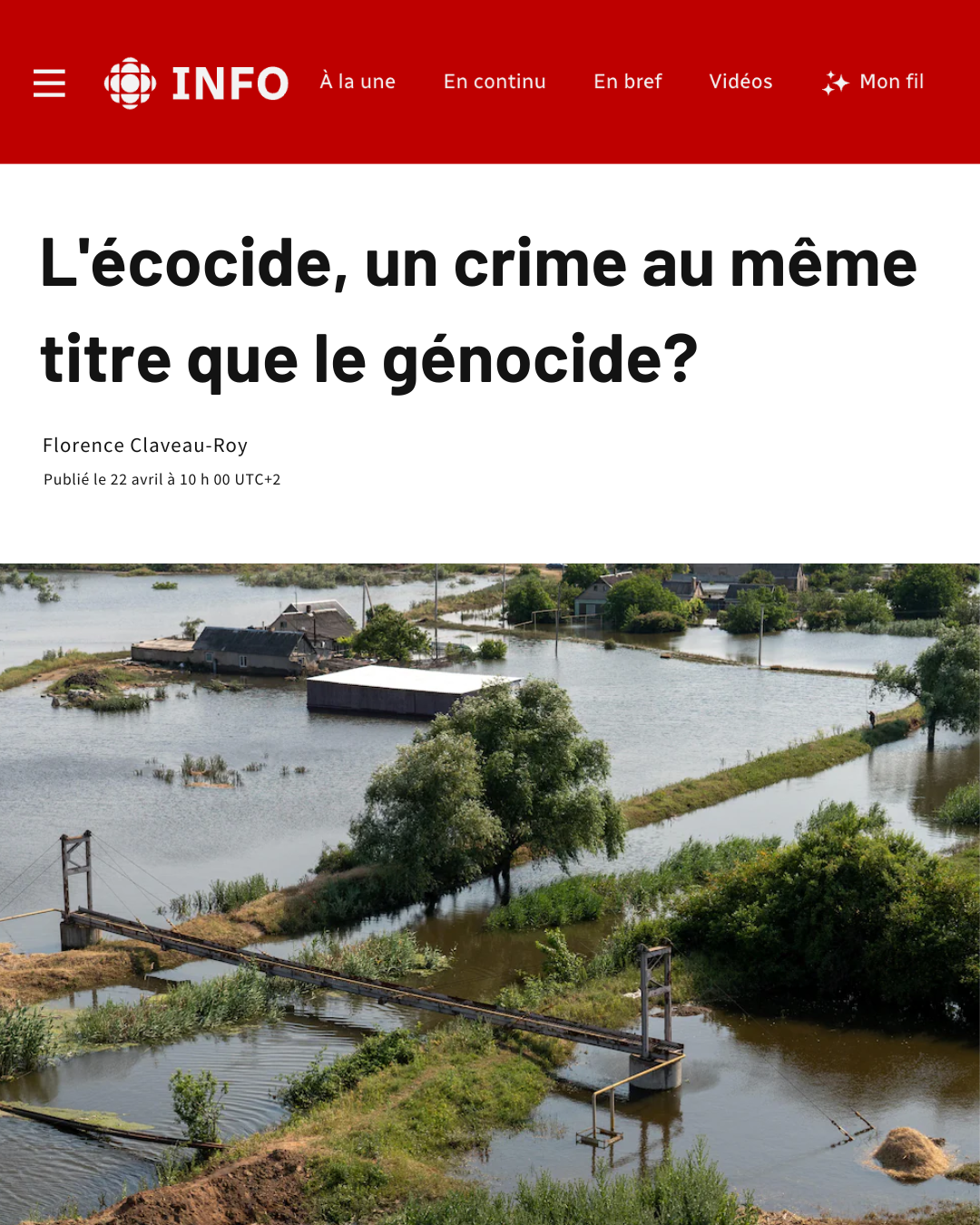 “Is ecocide a crime on the same level as genocide?”