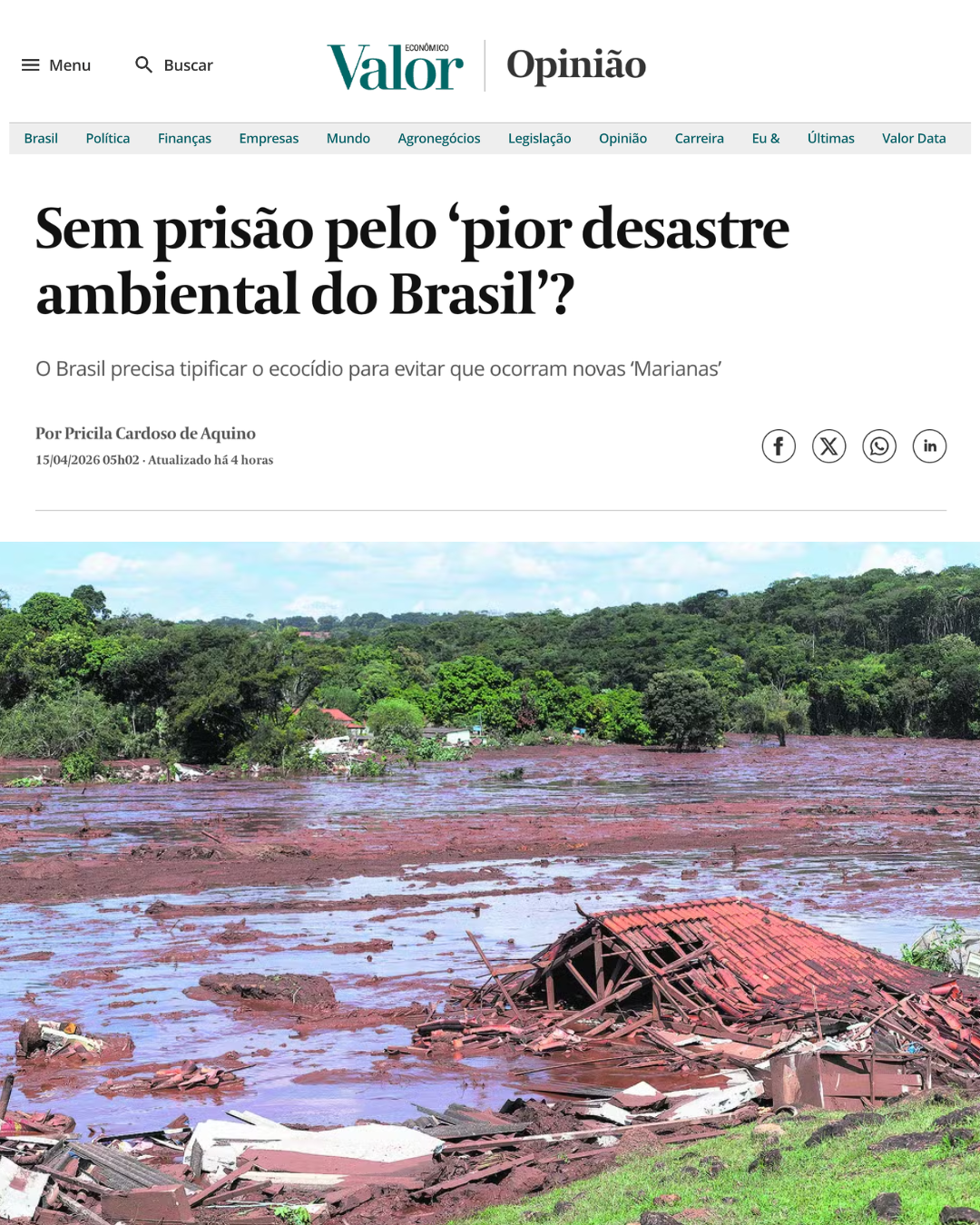 „Keine Haftstrafe für ‚Brasiliens schlimmste Umweltkatastrophe‘?“