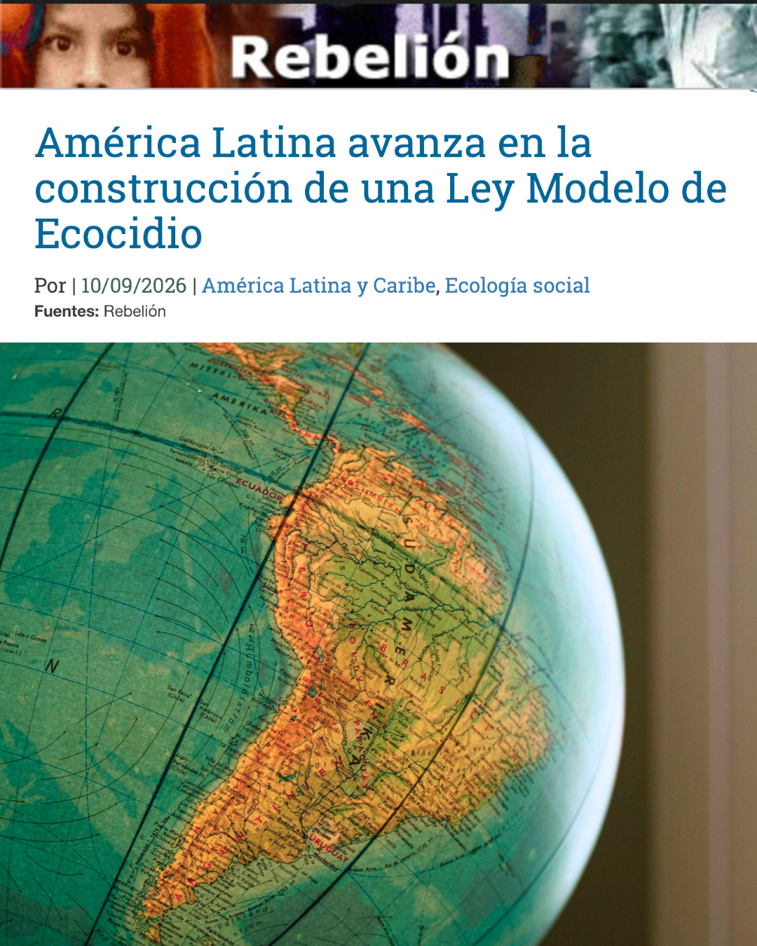 América Latina avanza en la construcción de una Ley Modelo de Ecocidio