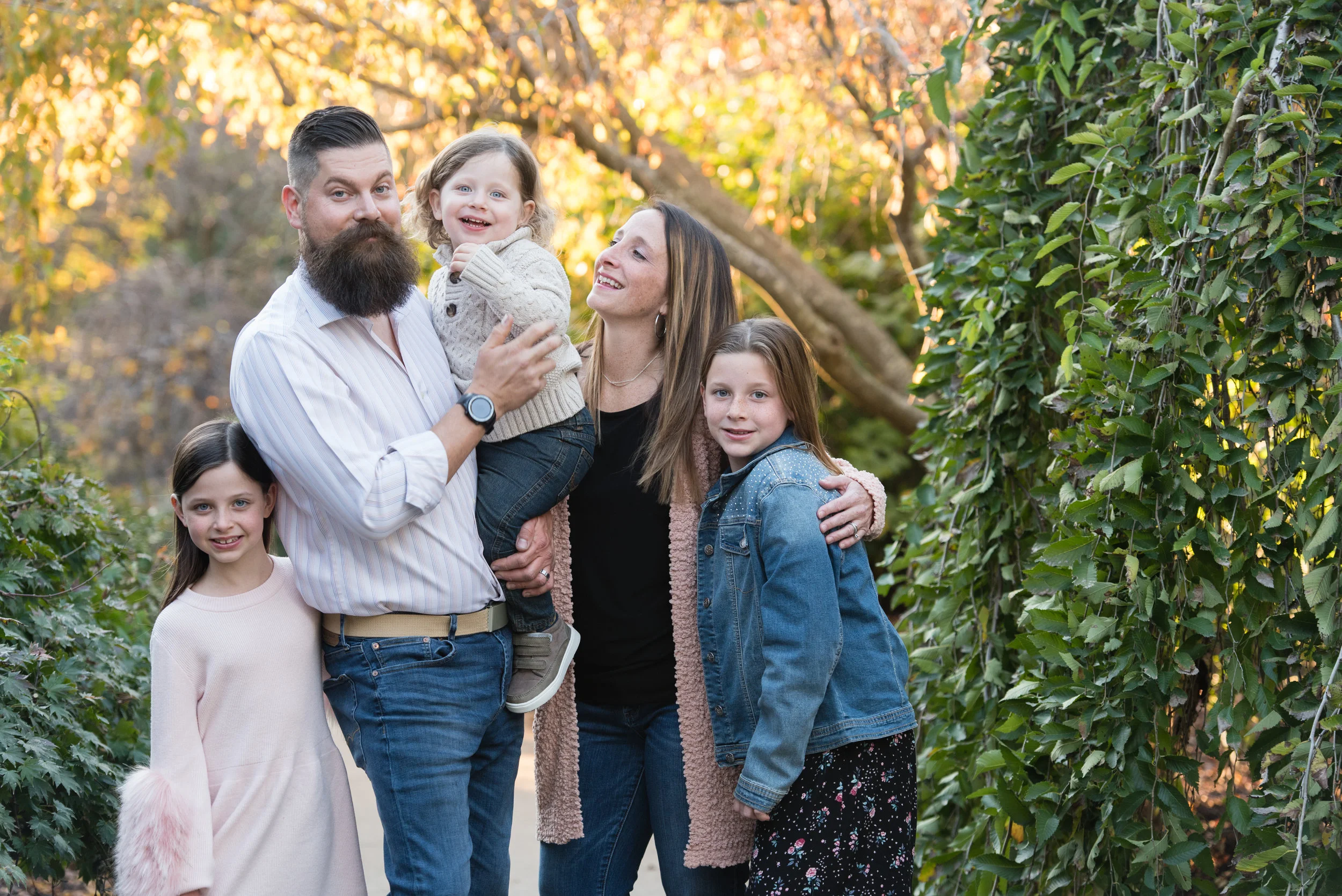 Family session at Raulston Arboretum.