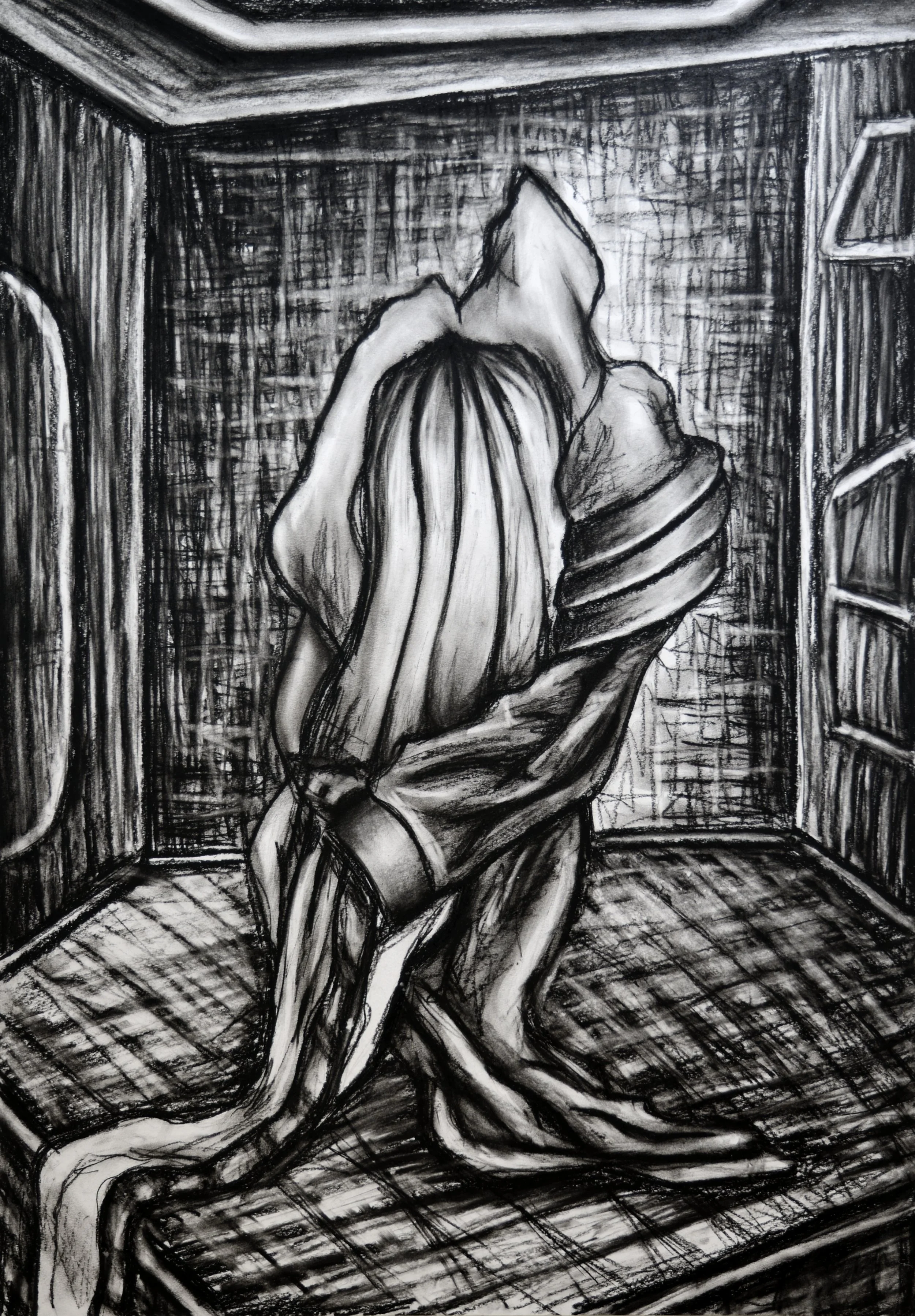 MD14, 100x70cm, conte on paper 