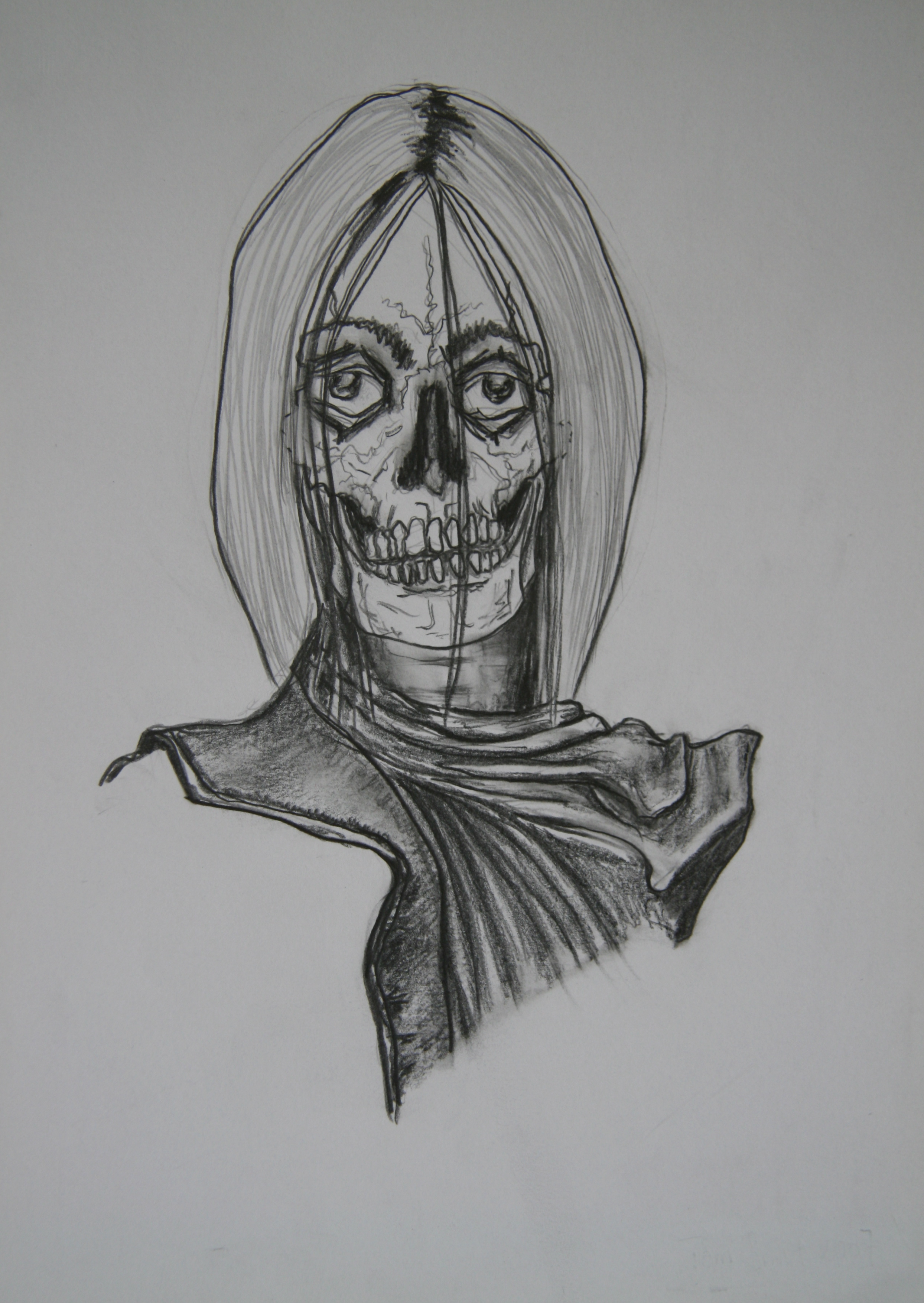 Skull 7, 30x21cm, pencil on paper