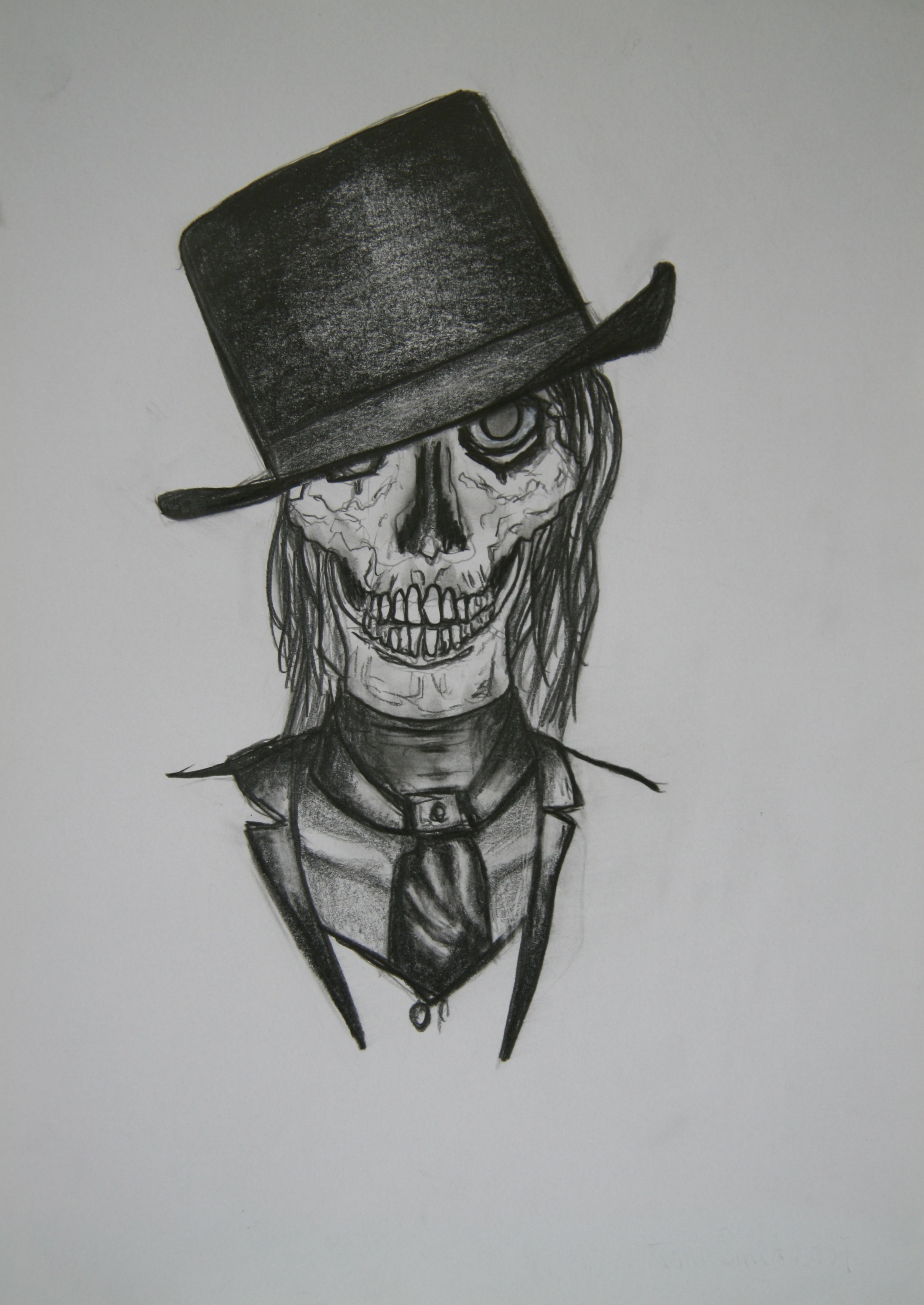 Skull 8, 30x21cm, pencil on paper