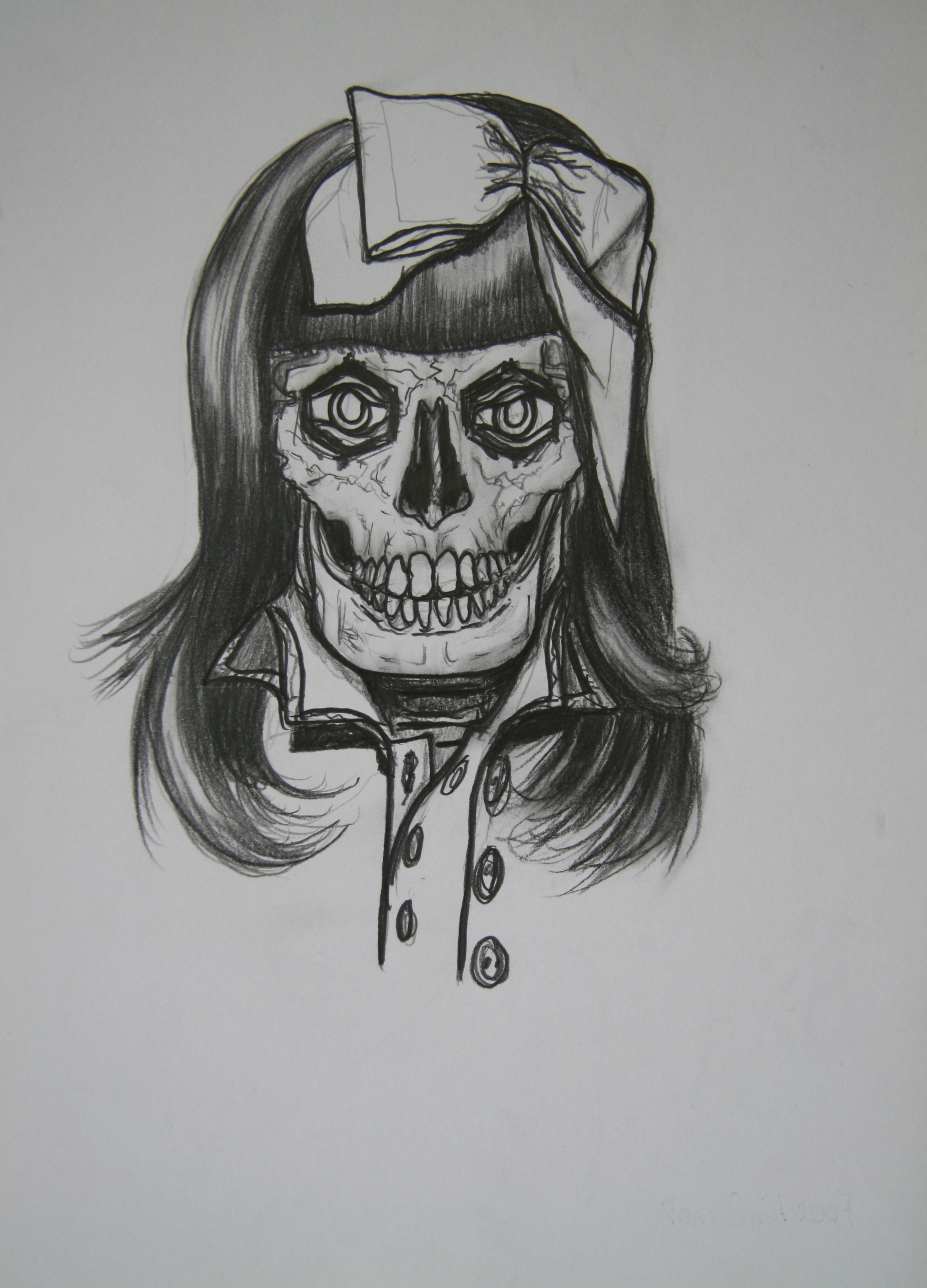 Skull 10, 30x21cm, pencil on paper