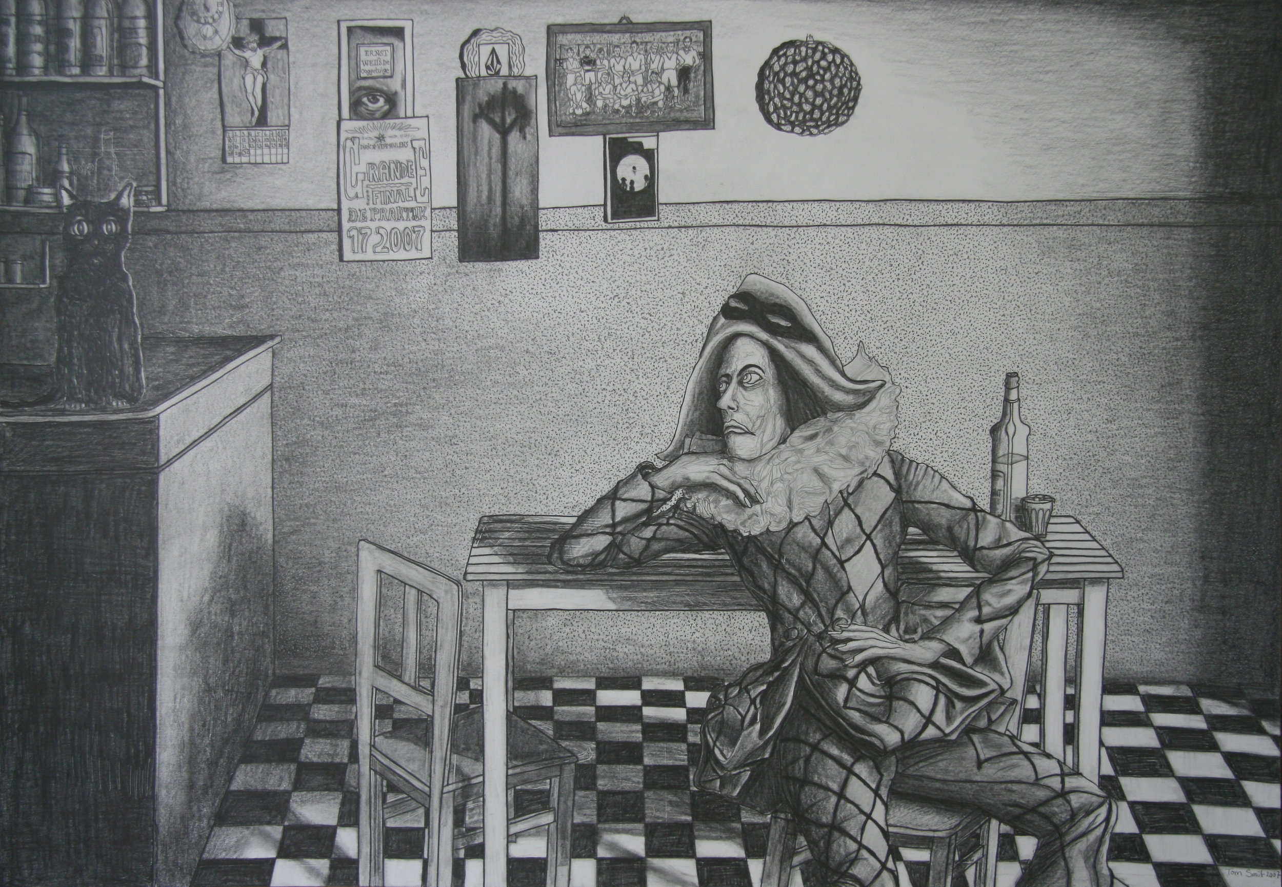 De Vale Kater, 170x100cm, pencil on paper