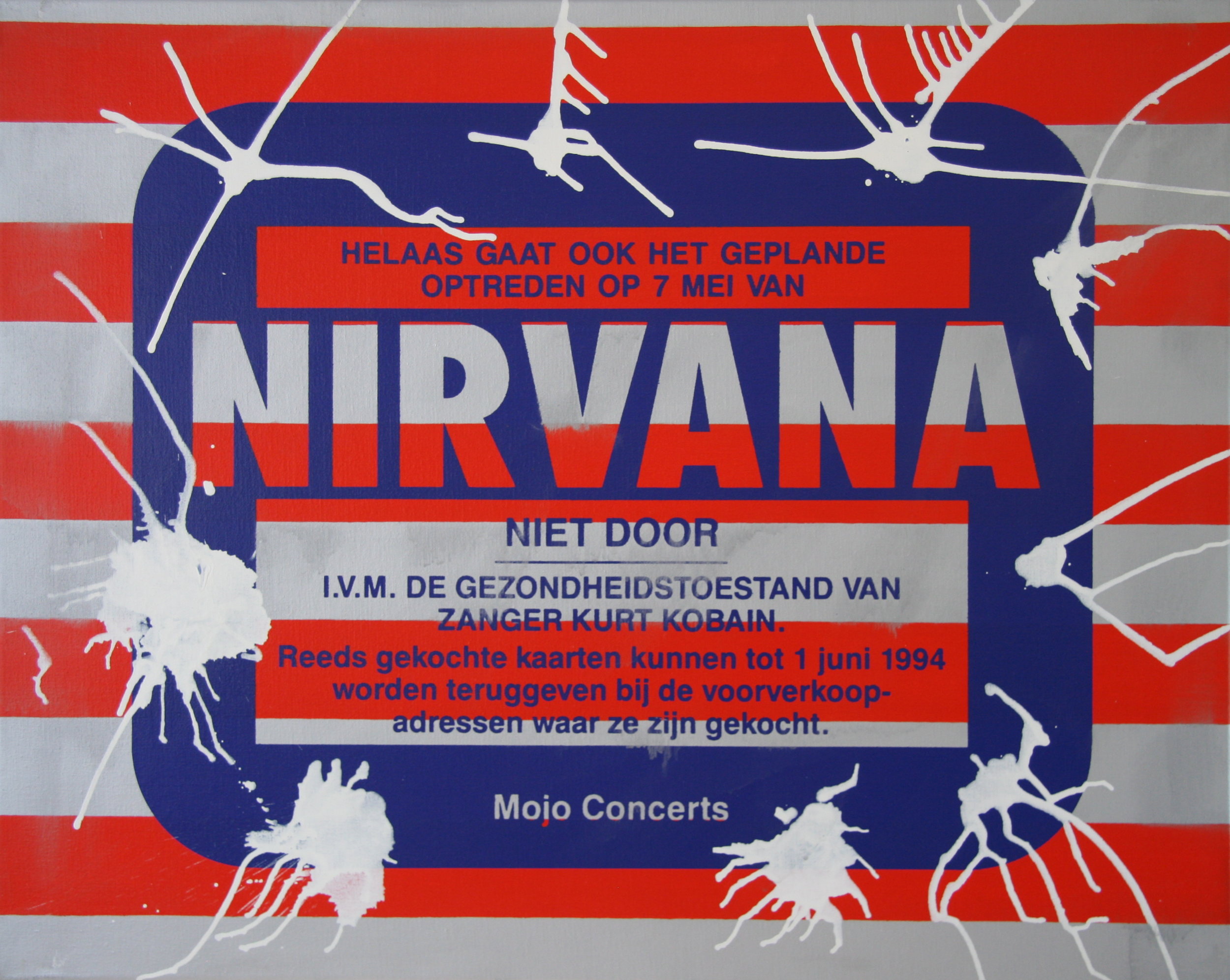 Nirvana, 80x100cm,  silcscreen and acrylic on canvas